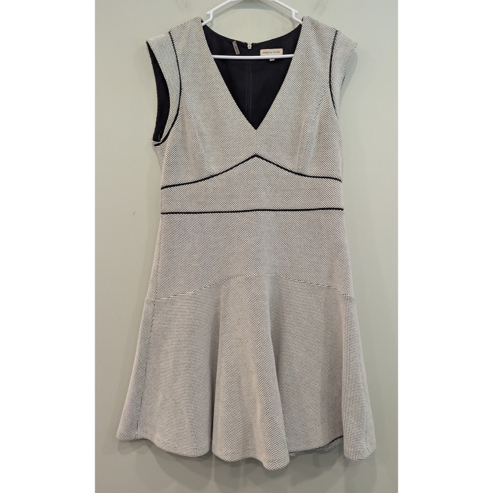 Rebecca Taylor Jacquard Fit And Flare Dress Size 12